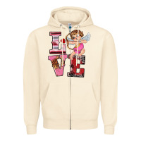 Sandshell valentine's day cupid love Zipper Hoodie - RanaPortraitStore