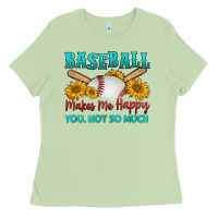 Matcha baseball makes me happy you, not so much Ladies Tee - HRA Design Shop