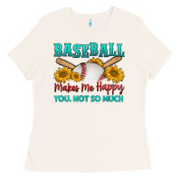 Bone baseball makes me happy you, not so much Ladies Tee - HRA Design Shop