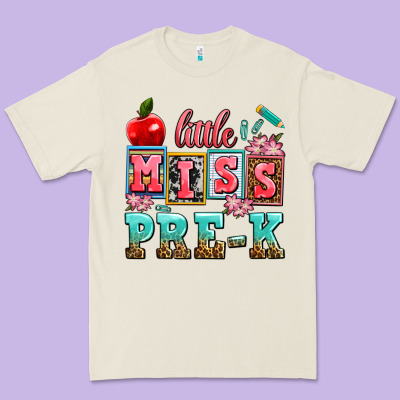 Little Miss Pre K Premium Tee Designed By Adodesignshop