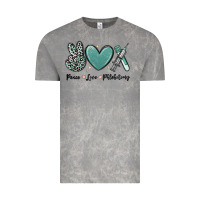 Cloud Rock peace love phlebotomy Vintage Tee - MaliasSmallBusiness