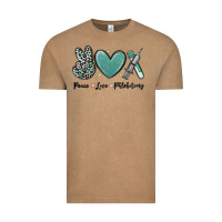 Vintage Coffee peace love phlebotomy Vintage Tee - MaliasSmallBusiness