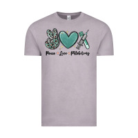 Vintage Zinc peace love phlebotomy Vintage Tee - MaliasSmallBusiness