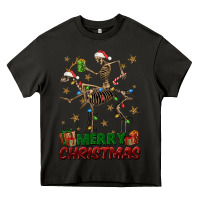Asphalt merry christmas deer skeleton Heavy Core Tee - FaDigitalArtStudio