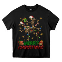 Black merry christmas deer skeleton Heavy Core Tee - FaDigitalArtStudio
