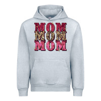 Heather Grey Mom mom mom Mother's Day Urban Hoodie - FaDigitalArtStudio