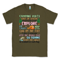 Army Green camping rules Classic Tee - MaliasSmallBusiness