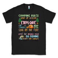 Black camping rules Classic Tee - MaliasSmallBusiness
