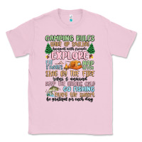 Bubblegum Pink camping rules Classic Tee - MaliasSmallBusiness