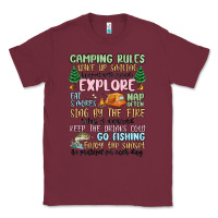 Burgundy camping rules Classic Tee - MaliasSmallBusiness