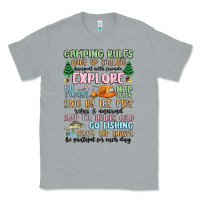Heather Grey camping rules Classic Tee - MaliasSmallBusiness