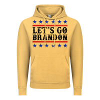 Vintage Mustard Let's Go Brandon American Flag Vintage Hoodie - Jasminsmagicworld