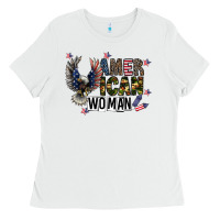White american woman Ladies Tee - CowhideDigitalArt
