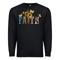 Black Faith USA sunflower 4th of july Premium Sweatshirt - HowdyJamesFarm