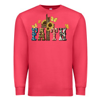 Cardinal Faith USA sunflower 4th of july Premium Sweatshirt - HowdyJamesFarm