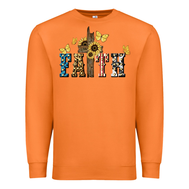 Faith Usa Sunflower 4th Of July Premium Sweatshirt by HowdyJamesFarm | Teevron