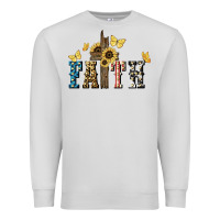 Dove Grey Faith USA sunflower 4th of july Premium Sweatshirt - HowdyJamesFarm