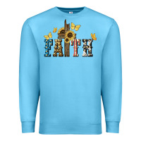 Ocean Blue Faith USA sunflower 4th of july Premium Sweatshirt - HowdyJamesFarm