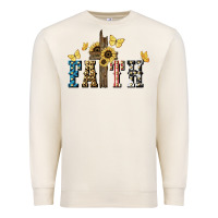 Sandshell Faith USA sunflower 4th of july Premium Sweatshirt - HowdyJamesFarm