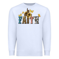 White Faith USA sunflower 4th of july Premium Sweatshirt - HowdyJamesFarm