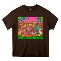 Chocolate Brown beach babe Heavy Core Tee - HRA Design Shop