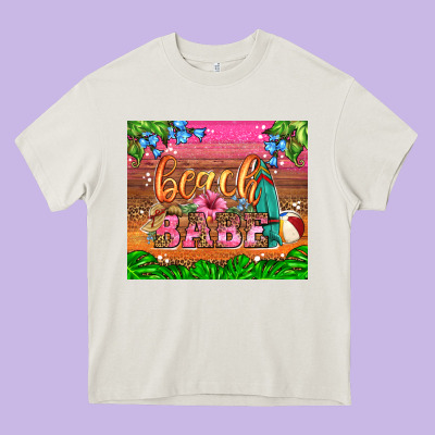 Beach Babe Heavy Core Tee Designed By Hra Design Shop