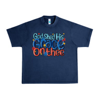 Navy god shed his grace on the thee Urban Heavy Tee - MaliasSmallBusiness