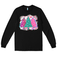 Black christmas leopard trees Long Sleeve Tee - MaliasSmallBusiness