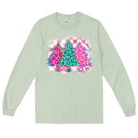 Matcha christmas leopard trees Long Sleeve Tee - MaliasSmallBusiness