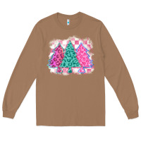 Toasted Coconut christmas leopard trees Long Sleeve Tee - MaliasSmallBusiness
