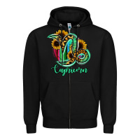 Black Capricorn Zodiac Zipper Hoodie - Bettercallsaul
