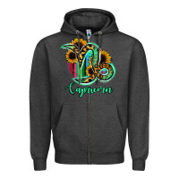 Charcoal Heather Capricorn Zodiac Zipper Hoodie - Bettercallsaul