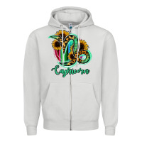 Dove Grey Capricorn Zodiac Zipper Hoodie - Bettercallsaul