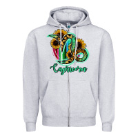 Heather Grey Capricorn Zodiac Zipper Hoodie - Bettercallsaul