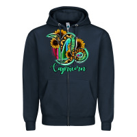 Navy Capricorn Zodiac Zipper Hoodie - Bettercallsaul