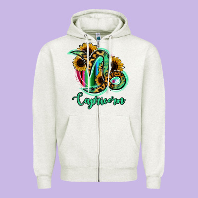 Capricorn Zodiac Zipper Hoodie Designed By Bettercallsaul