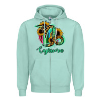 Seafoam Capricorn Zodiac Zipper Hoodie - Bettercallsaul
