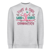 Heather Grey just a girl who loves gymnastics Heavyweight Sweatshirt - MaliasSmallBusiness