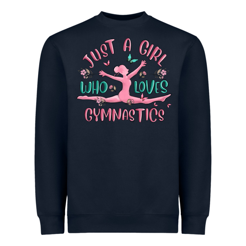 Just A Girl Who Loves Gymnastics Heavyweight Sweatshirt by MaliasSmallBusiness | Teevron