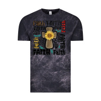 Cloud Black faith cross Vintage Tee - MaliasSmallBusiness