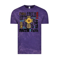 Cloud Purple faith cross Vintage Tee - MaliasSmallBusiness