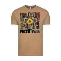 Vintage Coffee faith cross Vintage Tee - MaliasSmallBusiness