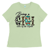 Matcha being a gigi makes my life complate Ladies Tee - CowhideDigitalArt