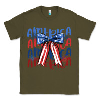 Army Green america ribbon Classic Tee - JahusDesignShop