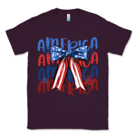 Plum america ribbon Classic Tee - JahusDesignShop
