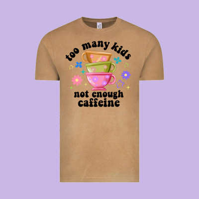 Too Many Kids Not Enough Caffeine Vintage Tee Designed By Jahusdesignshop