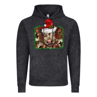 Vintage Black Christmas background baby calf Vintage Hoodie - BarkalooDesign