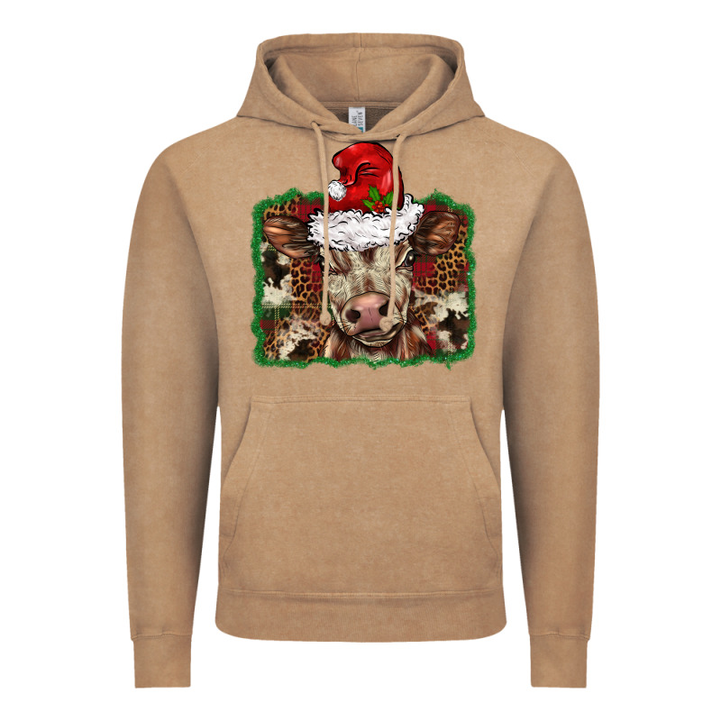 Christmas Background Baby Calf Vintage Hoodie by BarkalooDesign | Teevron