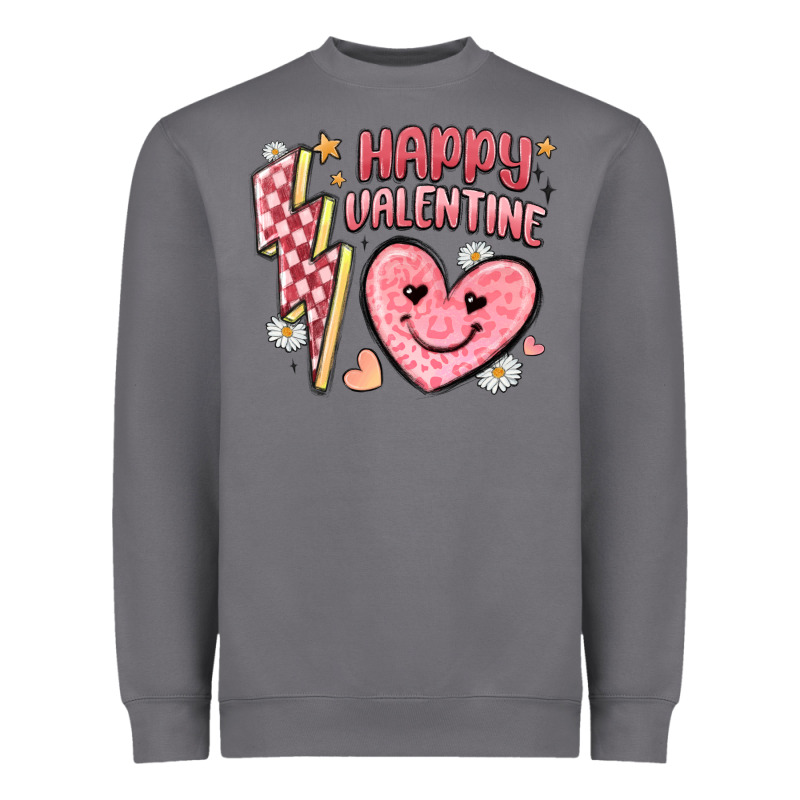 Happy Valentine Heart Heavyweight Sweatshirt by MaliasSmallBusiness | Teevron