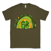 Army Green st patrick s day shamrock rainbow Classic Tee - MaliasSmallBusiness